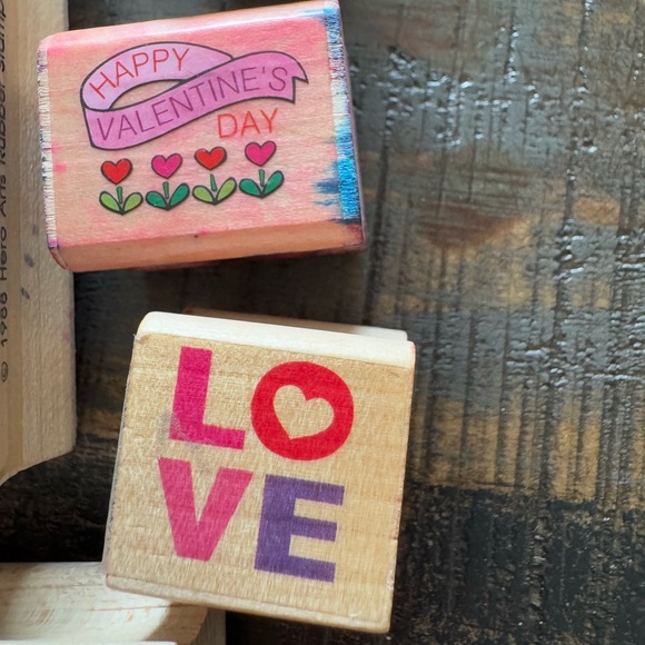 Lot of 9 Rubber Stamps Love Hearts Valentine’s Day - Picture 3 of 6